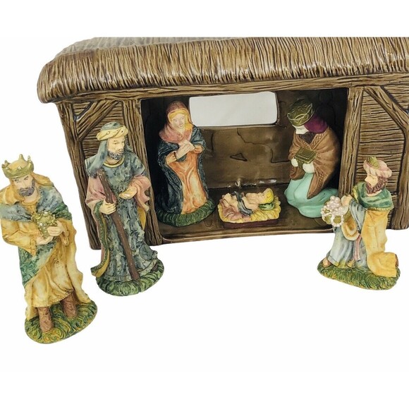 Ceramic Nativity Set- No Brand- Heavy Made‎ Pieces - Picture 5 of 6